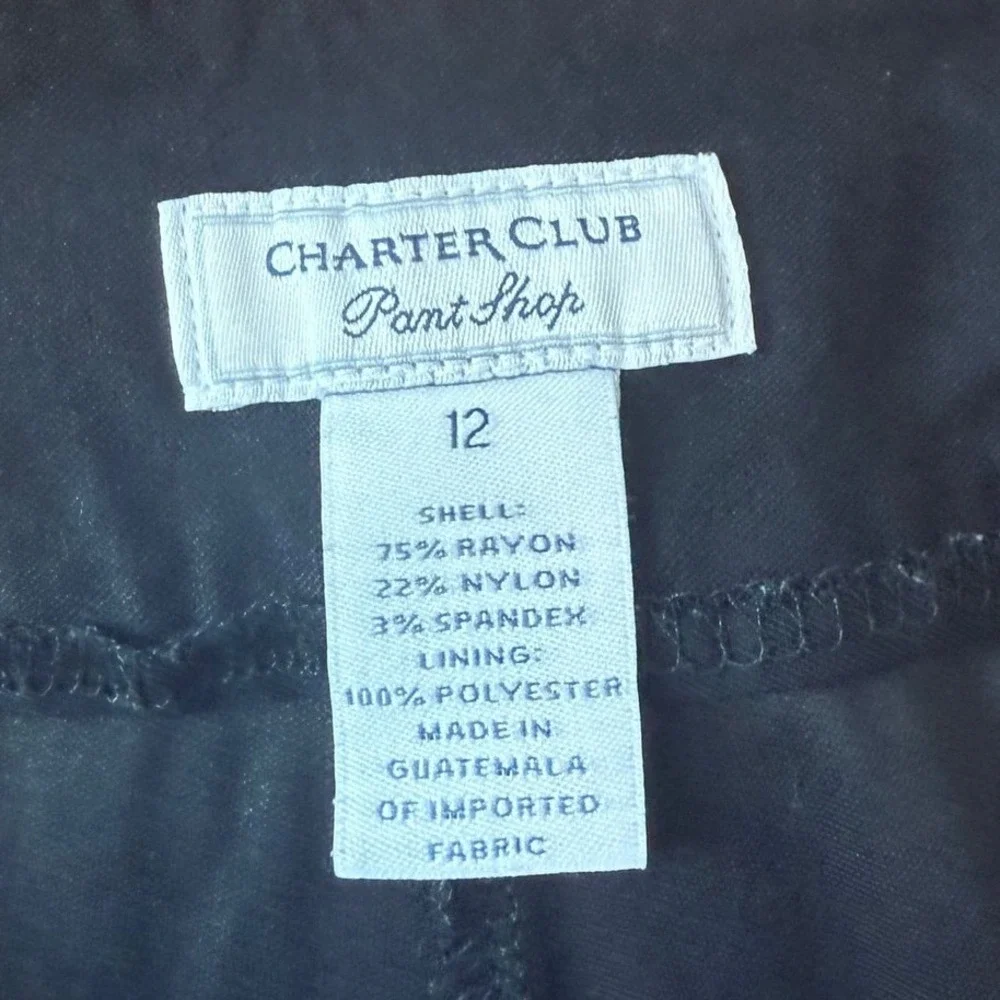 Charter Club Women‎ Black A-Line Skirt Size 12 Professional office dark academia